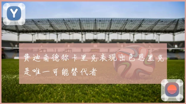 费迪南德称卡里克表现出色恩里克是唯一可能替代者
